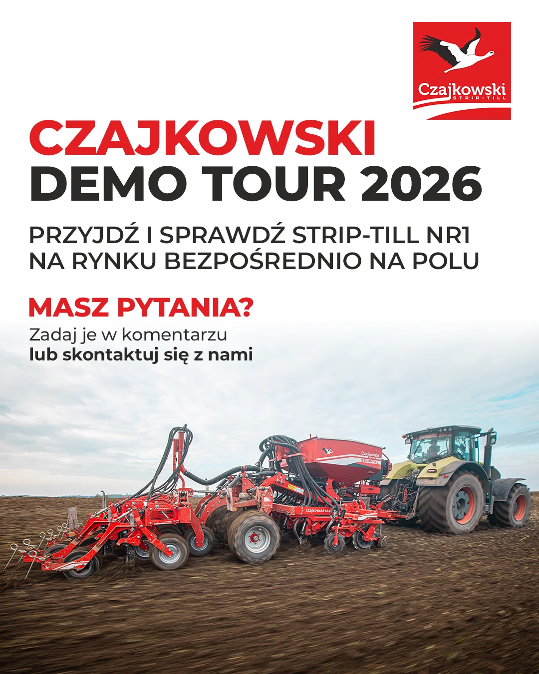 Demo Tour 2026 dates Czajkowski Demo Tour 2026 — demonstration dates and locations