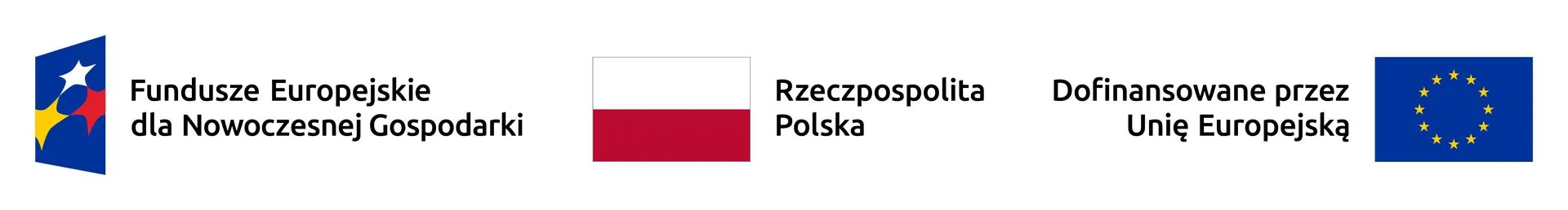 Însemnele Fondurilor Europene Set de sigle: Fonduri Europene pentru o Economie Modernă, culorile Republicii Polone, Cofinanțat de Uniunea Europeană